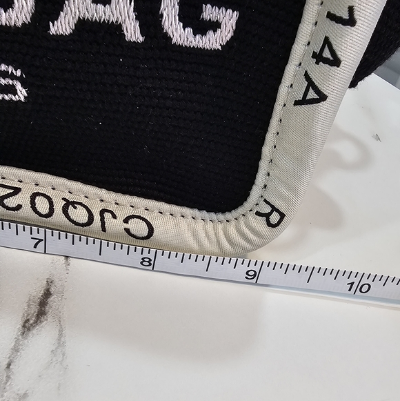 🖤 Marc Jacobs Jacquard Camera Bag Black & Cream Canvas Adjustable Crossbody 🖤 - Picture 14 of 16